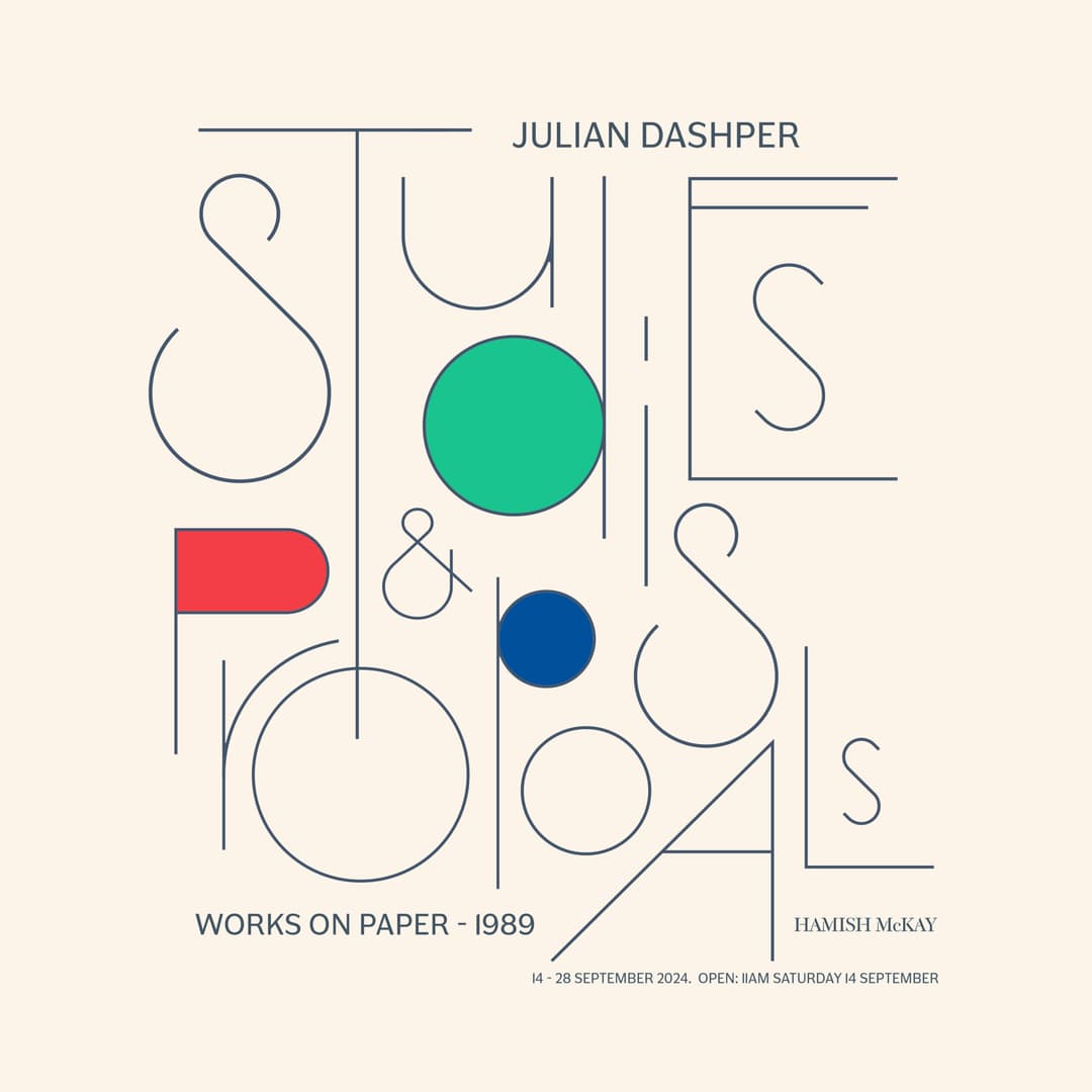 Julian Dashper ‘Studies & Proposals’ Works on Paper 1989