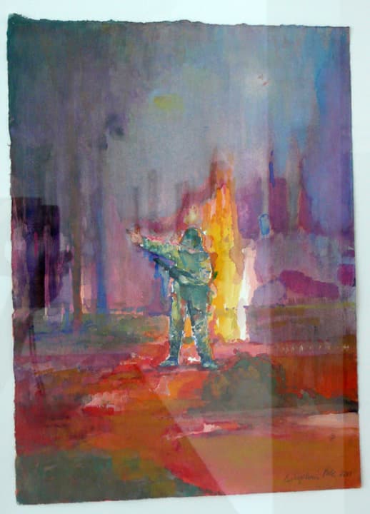 Man on Edge of Woods