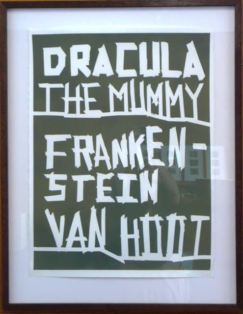 Dracula, The Mummy, Frankenstein, Van Hoot