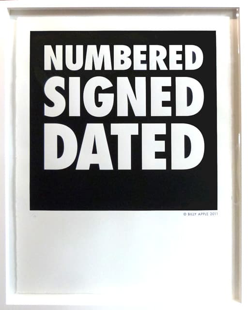 Numbered Signed Dated