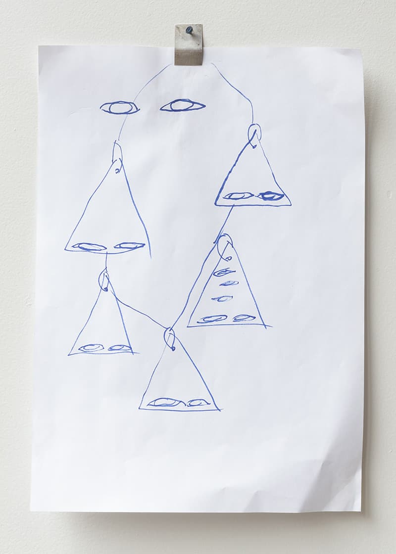 Drawing with silver hanger