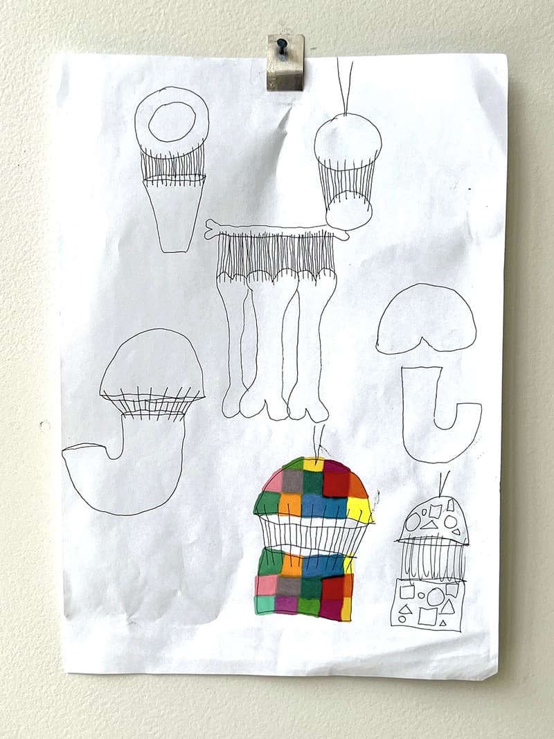 Drawing with silver hanger