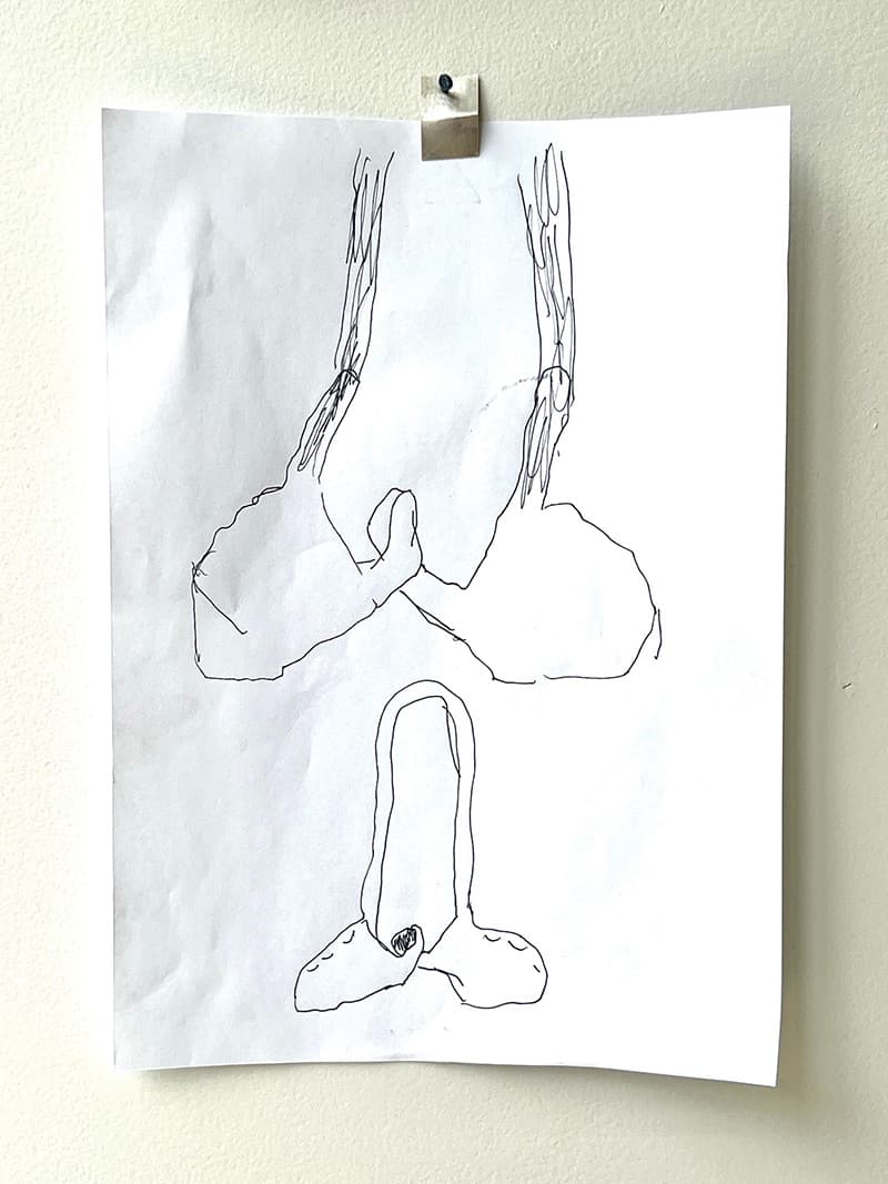 Drawing with silver hanger