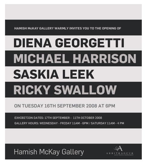 Diena Georgetti, Michael Harrison, Saskia Leek and Ricky Swallow