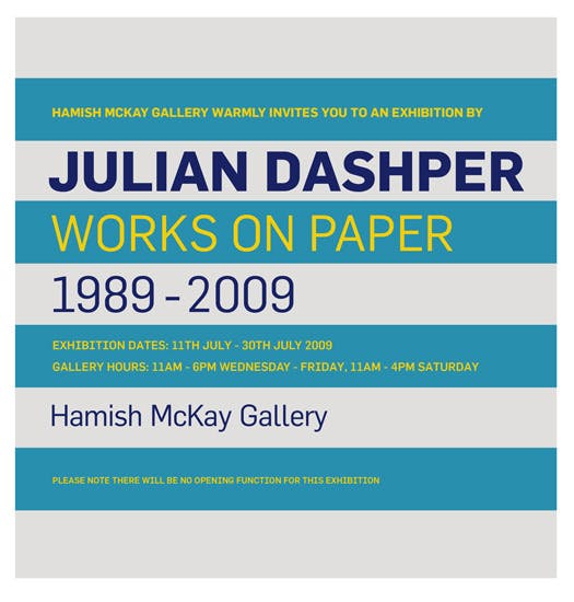 Julian Dashper - Works on Paper 1989-2009