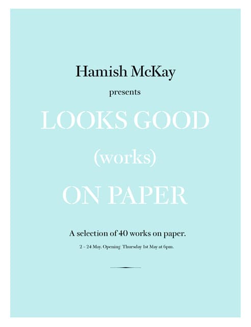 Looks Good (works) on Paper